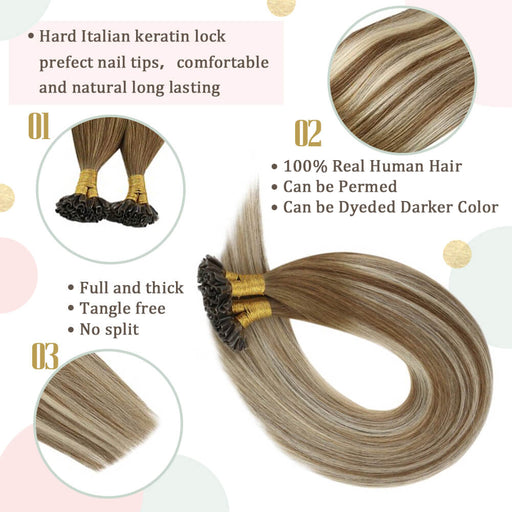 u tip human hair extensions,Remy Human Hair, seamless prebonded hair, Nail Tip Hair Extension,nail tip hair, small piece human hair, u shape hair strands, Remy Human Hair, seamless preb